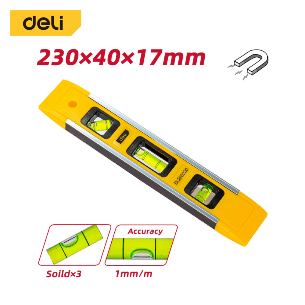 ไม้วัดระดับน้ำ DELI EDL290230-YL-01 23ซม. สีเหลือง_9